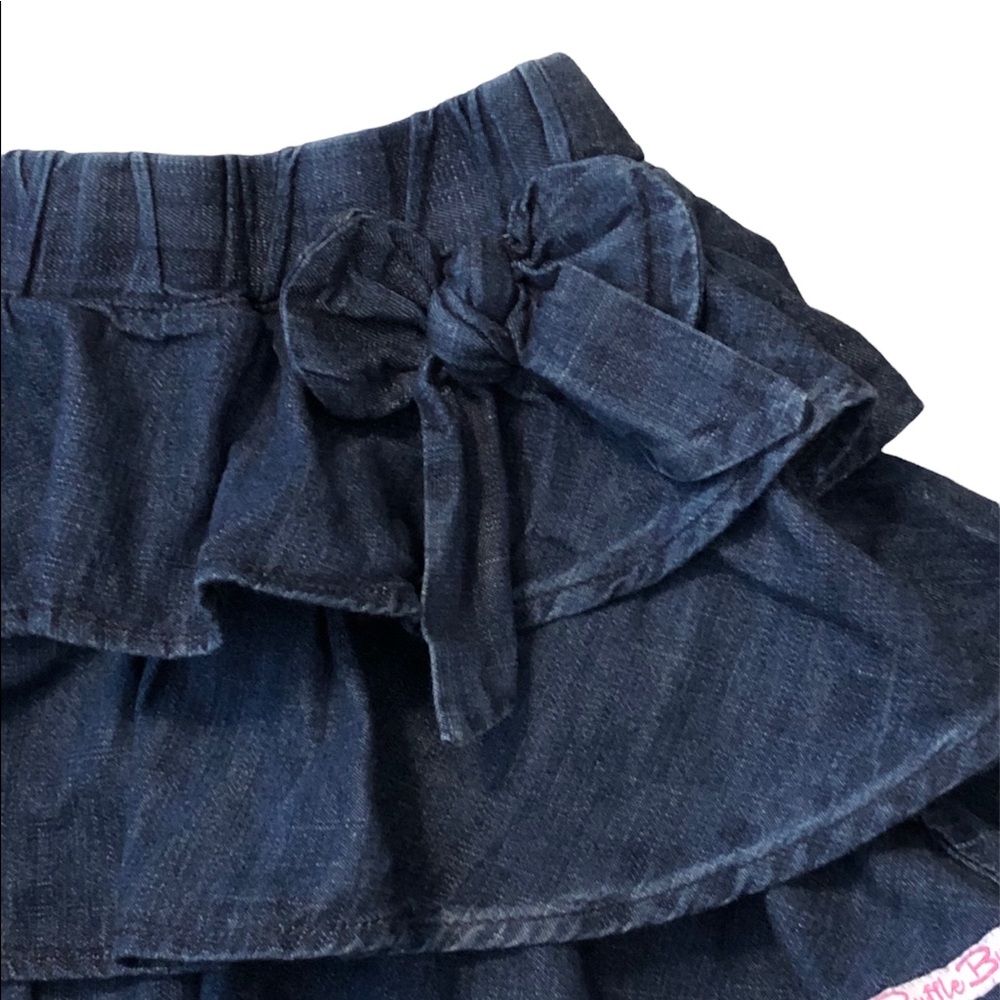 Ruffle Butts • Denim Bow Skirt - 3T - Picture 5 of 9
